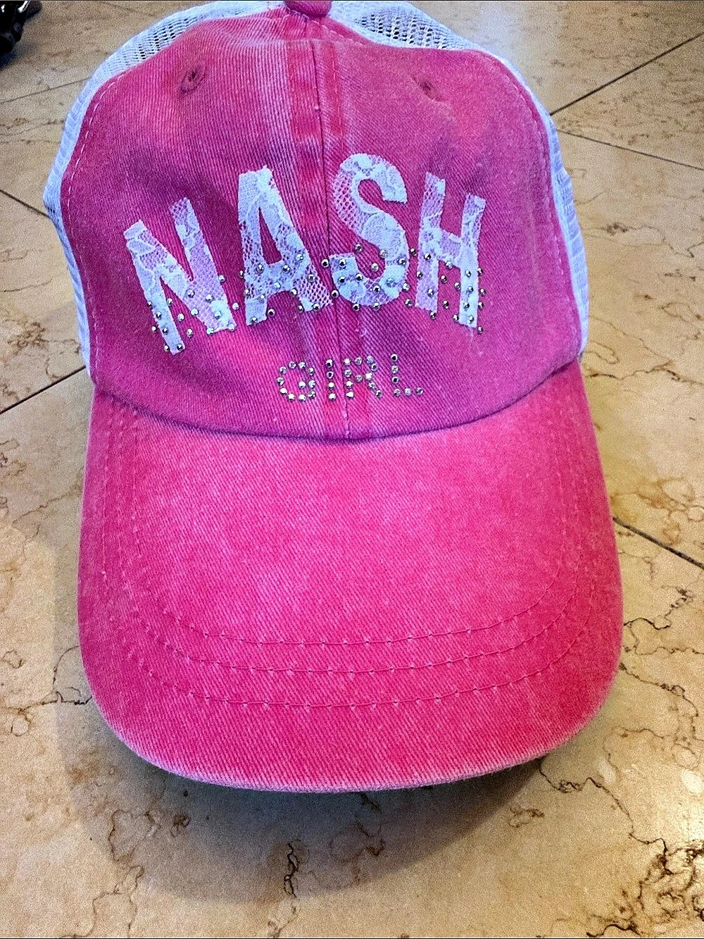 NWT  The Alabama Girl NASH Pink & White Trucker Hat